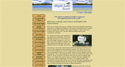 Desktop Screenshot of maplelakeresort.com